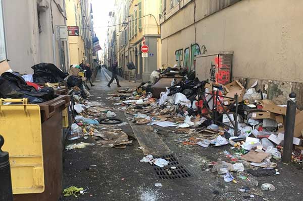 rubbish france 法国 清洁工 罢工