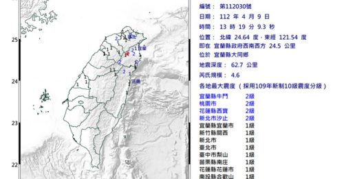 台湾宜兰4.6级地震