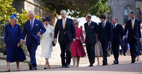 英王查理斯登基后首次 率王室成员复活节礼拜