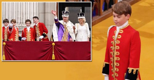 ◤英王加冕◢ 乔治王子当荣誉骑士 一袭红色礼服 好帅气