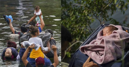 婴儿放小行李箱渡河 非法移民 潮涌 美墨边境