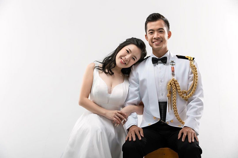 蔡心惠与海军老公27日办婚宴。