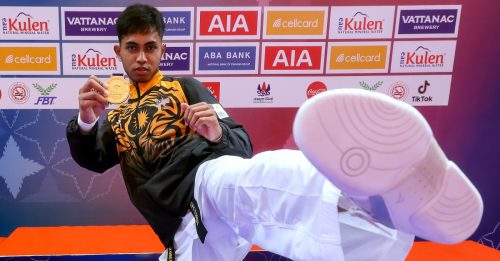◤2023柬埔寨东运◢跆拳道男子80公斤级 沙菲克斩获金牌