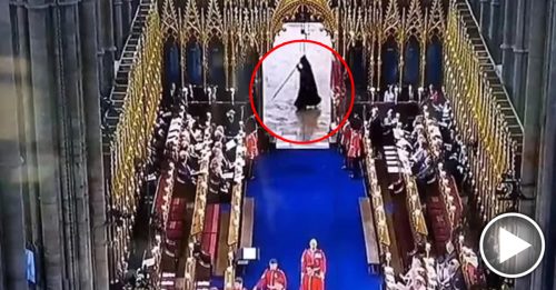 ◤英王加冕◢ “死神”现身影片疯传 西敏寺回应：是教堂司事
