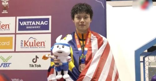 ◤2023柬埔寨东运◢男子400公尺混合泳 陈凯炘斩获铜牌