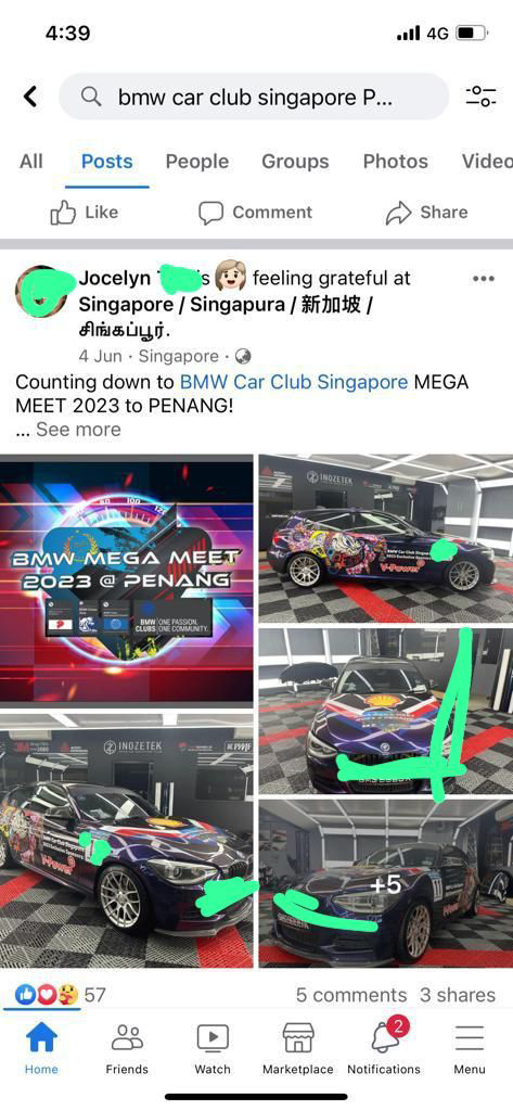 一位名叫Jocelyn的女网友日前在面子书上炫耀其宝马,并指会参与该俱乐部槟城游,相信就是被开罚单的宝马司机之一。