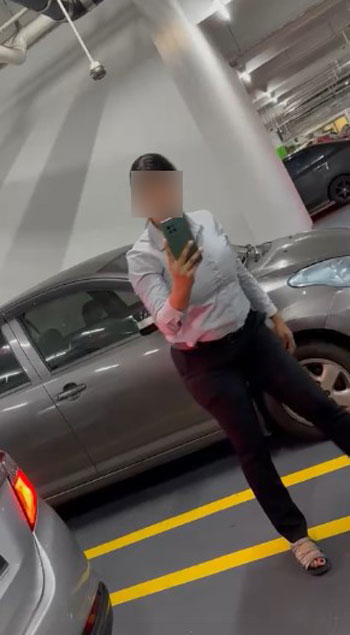 火爆女警官又搞事 这回泊车场泼妇骂街