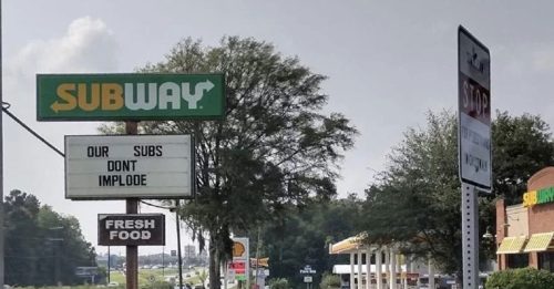 “我们的潜艇不会内爆” 美Subway分店广告挨轰
