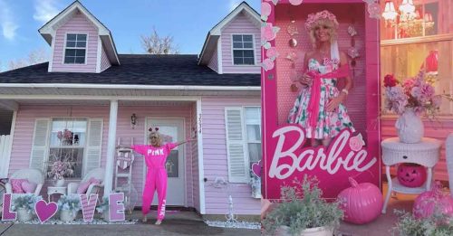 女子喜欢粉红色 打造真人芭比屋超吸睛