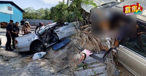 轎車行駛中失控撞毀 夫妻2人身亡 1老婦 1女童重傷！
