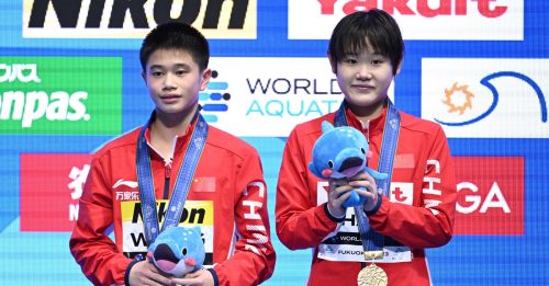 世界游泳锦标赛  中国跳水队连夺3金