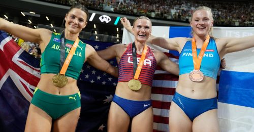 ◤世界田徑錦標賽◢同得4公尺90成績  女撐桿跳2將並列冠軍