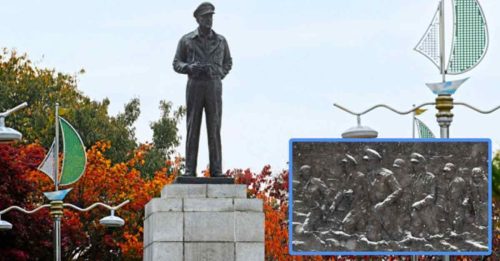 韩麦克阿瑟纪念浮雕 错置二战场景