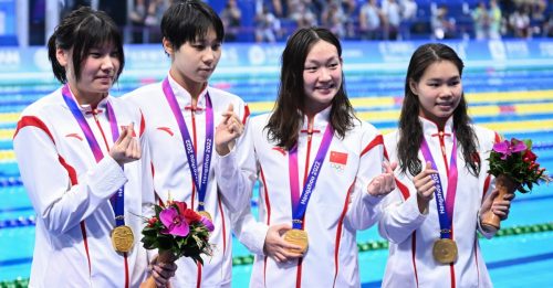 ◤2022杭州亞運◢  中國笑傲泳壇   總共41金奪得28金