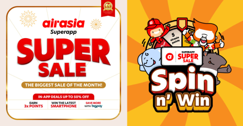 9月超級促銷享高達50%折扣 亞航Superapp陪你闖天下！