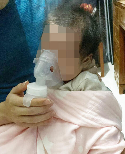 1 女儿呼吸不通顺，直到看医生后才做检测，最后证实染疫。（受访者提供）