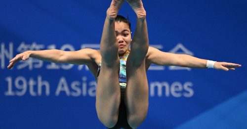 ◤2022杭州亚运◢  女1公尺跳板 诺达比塔第4名