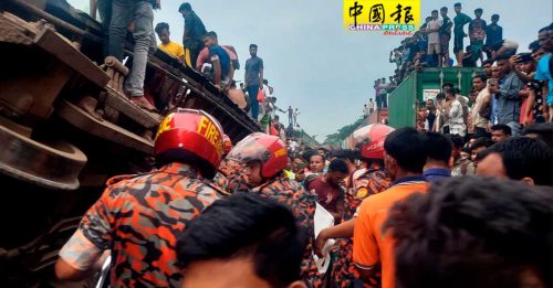 孟加拉火车相撞 16死逾百伤