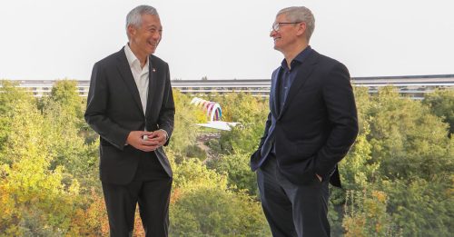 新加坡总理李显龙 与Apple总执行长美国会面