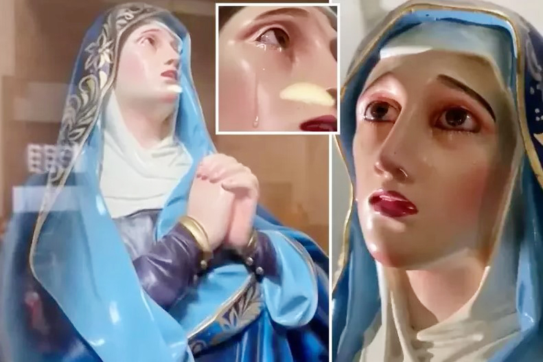 墨西哥暴力事件频传 圣母玛利亚雕像“落泪”