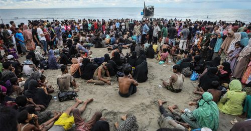 新一波近600人 罗兴亚难民船抵印尼亚齐