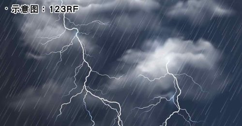 午后至晚间 全国多地雷暴至7pm