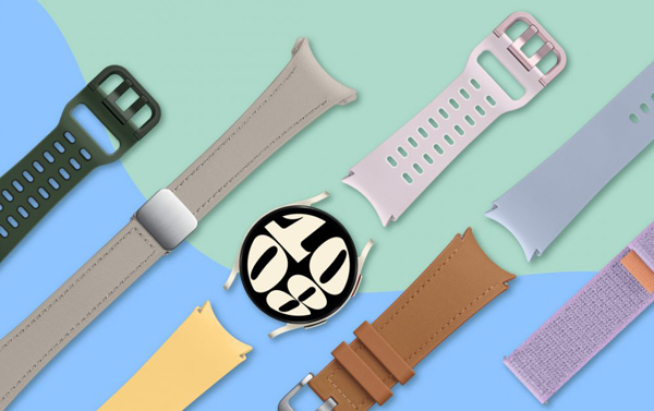 ■Samsung Galaxy Watch 6系列智能手表提供多元表带选择，轻松配搭造型。