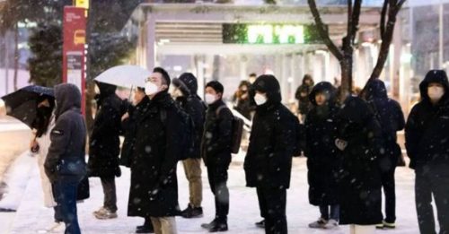 日韓急凍 首爾體感零下18度