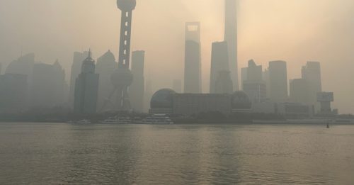 中国6省现强雾霾 上海空污严重