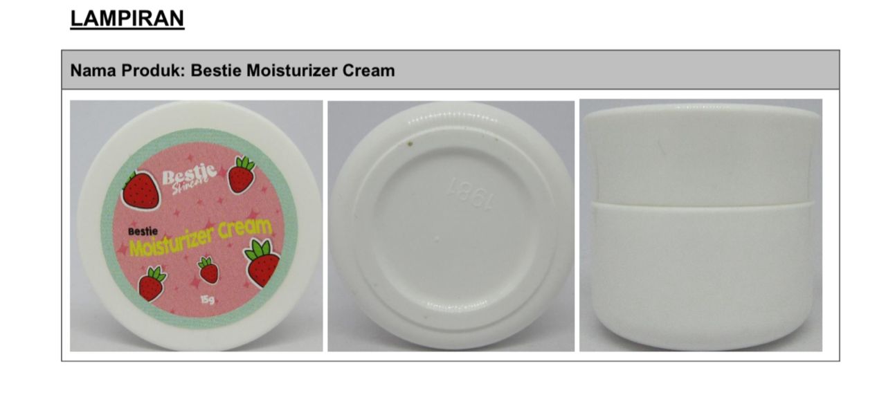 Bestie Moisturizer Cream含有汞违禁成分。