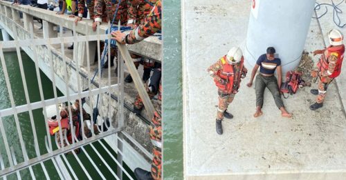 青年在檳大橋跳海 漁民救起綁在橋柱