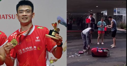印尼羽球大师赛｜红盒子空的  郑思维奖杯跌碎了