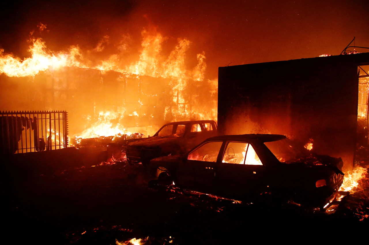 智利中部火灾酿10死 总统宣布进入紧急状态