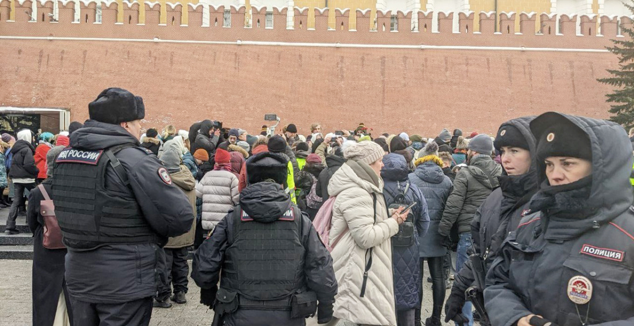 红场报导俄军亲属抗议 包括法新社20记者被捕