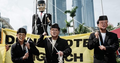 印尼大学生示威 吁佐科威 在大选保持中立