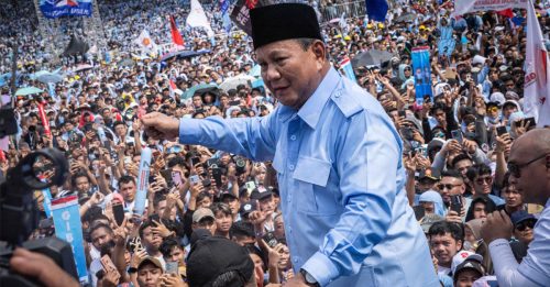 印尼大选前超级周六 普拉博沃 盼首轮过半当选