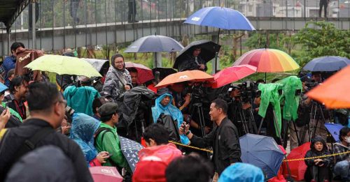 印尼选举｜耶加达下大雨 部分地区淹水