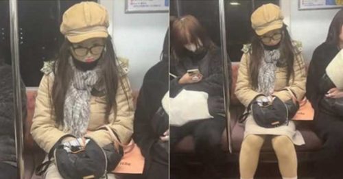 日本地铁怪人超多 他拍下对面恐怖乘客