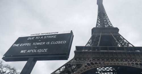 职员罢工要求加薪 巴黎铁塔关3天