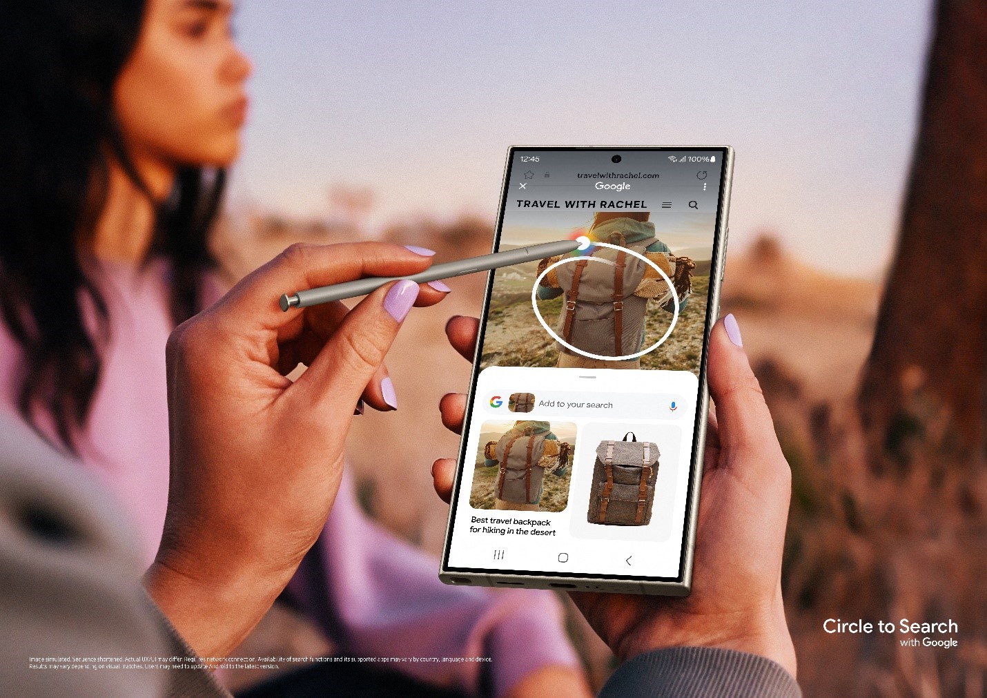 ▲人工智能时代来临，Circle to Search允许Galaxy S24系列手机用家轻松到谷歌搜寻内容。