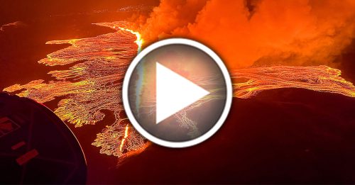 3个月内第4次 冰岛火山爆发 熔岩狂涌