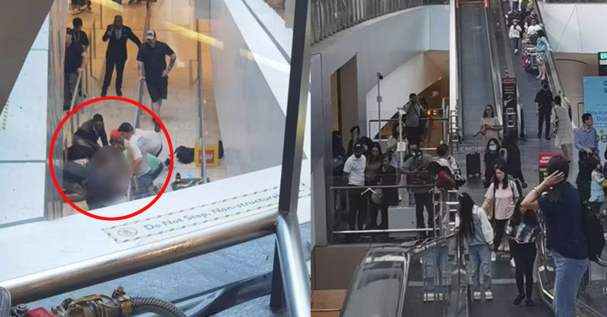 新加坡星耀樟宜乘车处发生坠楼案。（取自“8视界新闻网”）