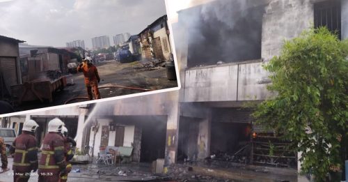 3工厂大火 火势蔓延 毁8单位