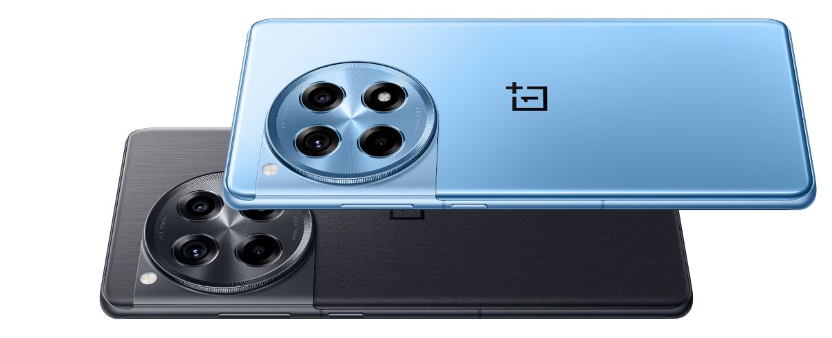 ■OnePlus 12R手机提供铁灰色和酷蓝色机身配色。