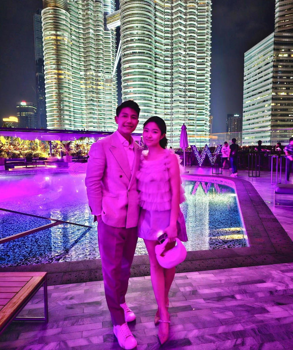 许惠菁与新婚老公同行到吉隆坡游玩。