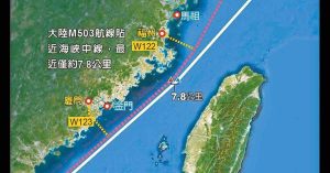中国启用W122、W123东西向航线 台湾民航局严正抗议　