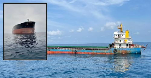 未经许可停泊大马海域 2外国注册油槽船 货船 被扣