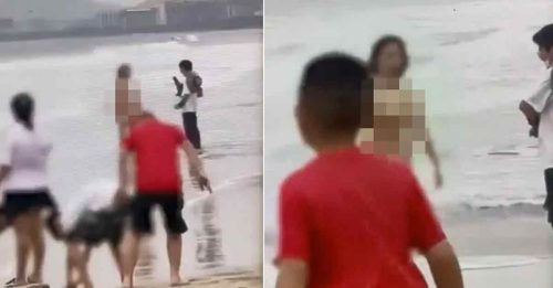 裸女出没三亚海滩 警：当地不许裸体裸拍