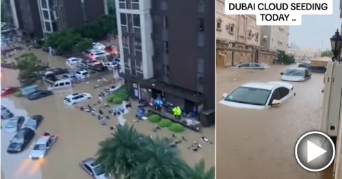迪拜淹水 跑车被冲路上漂 豪宅现瀑布 香奈儿泡水