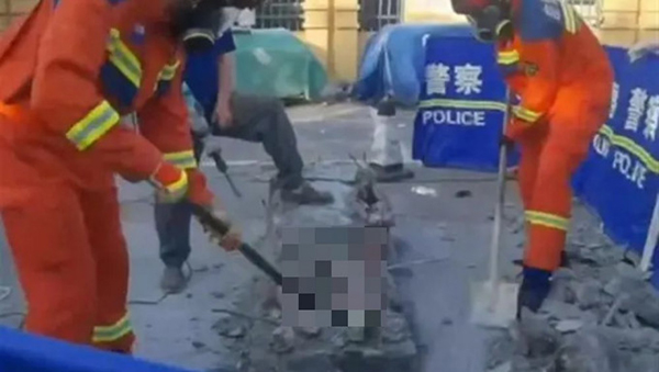 网传安徽阜阳发生水泥藏尸案。
